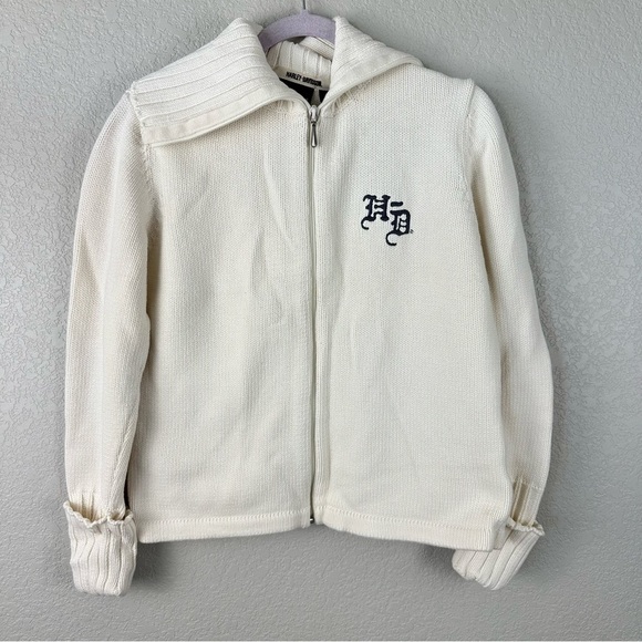 Harley-Davidson Jackets & Blazers - Vintage Y2K Harley Davidson knit motorcycle jacket size XL